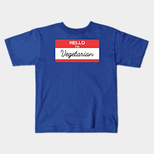 Hello I'm Vegetarian Kids T-Shirt